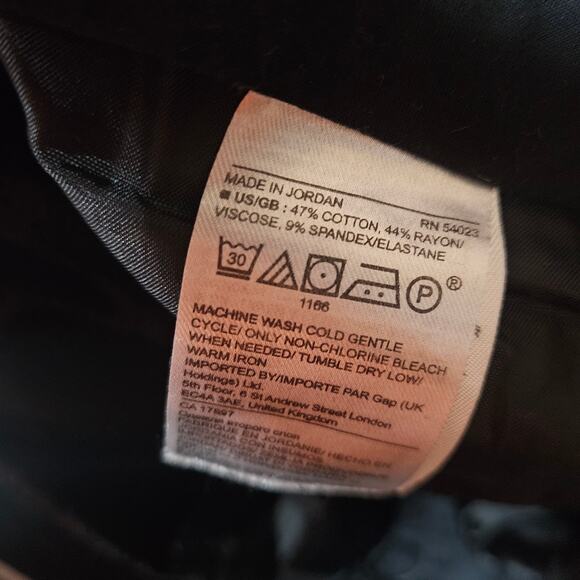 Banana Republic Black Flat Front Dress Pants Size 6 - Picture 4 of 5